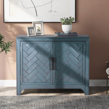 U_STYLE 40'' Modern Cabinets with Unique Design Doors with 1 Adjustable Shelves,Suitable for Multiple Rooms Such as Living Room and Study Room
